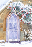 Winter doorway - watercolour by Dorothy Pavey